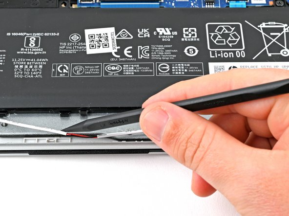 HP 15-fc0000 Series Speakers Replacement, Move the speaker wires: crwdns2935265:09crwdnd2935265:03crwdnd2935265:03crwdne2935265:0