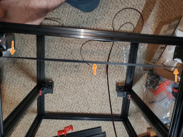 6. X Carriage and Belts, Belt Routing: crwdns2935265:06crwdnd2935265:02crwdnd2935265:03crwdne2935265:0