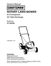 Briggs and stratton craftsman deals 6.5 horsepower lawn mower manual