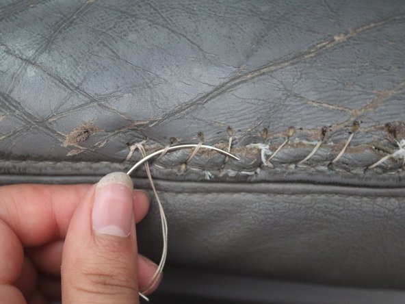 How to Repair a Leather Car Seat Rip With Needle and Thread: step 9, image 1 of 3