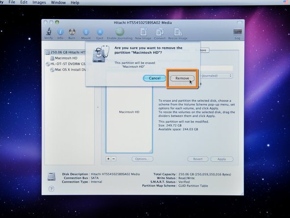 Installing Mac OS X 10.5 Leopard: step 5, image 2 of 3