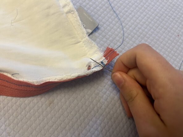 Pillowcase Zipper Replacement: step 7, image 2 of 3