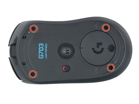 How to Open the Logitech G703, Remove the case screws: stap 0, afbeelding 1 van 2