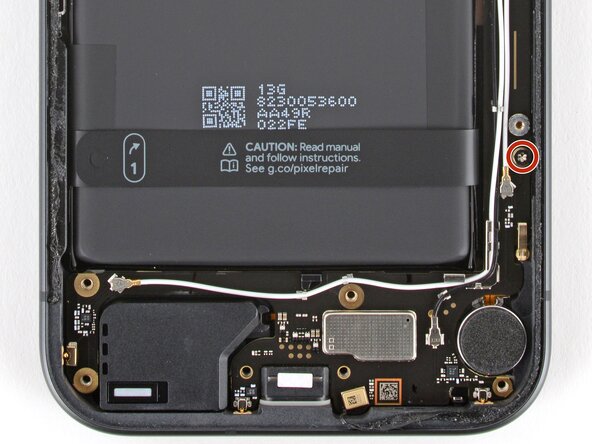 Google Pixel 9a Logic Board Replacement, Remove the logic board screws: passo 20, immagine 3 di 3