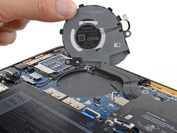 Dell Latitude 7410 Fan Replacement, Remove the fan: crwdns2935265:013crwdnd2935265:03crwdnd2935265:03crwdne2935265:0