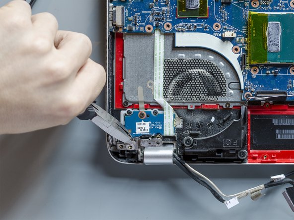 Upgrade the display panel and replace the display cable, Open the left display hinge: stap 0, afbeelding 2 van 3