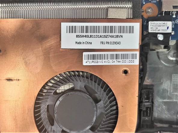 Lenovo ThinkPad E570 Fan Replacement: crwdns2935265:021crwdnd2935265:02crwdnd2935265:02crwdne2935265:0