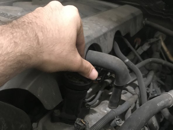 Reinstall oil fill cap once filling oil is complete