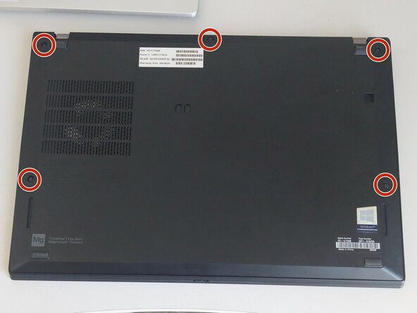 Lenovo ThinkPad T14s Gen 1 Thermal Paste Replacement, Opening the back panel.: crwdns2935265:01crwdnd2935265:01crwdnd2935265:03crwdne2935265:0