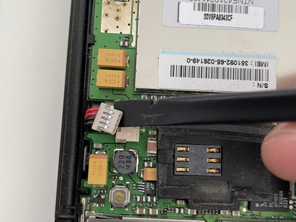 Palm Tungsten W (i710) Teardown, Disconnect the battery: crwdns2935265:05crwdnd2935265:02crwdnd2935265:03crwdne2935265:0