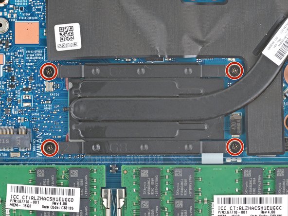 HP EliteBook 840 Aero G8 Heat Sink Prying, Unfasten the heat sink: crwdns2935265:00crwdnd2935265:01crwdnd2935265:02crwdne2935265:0