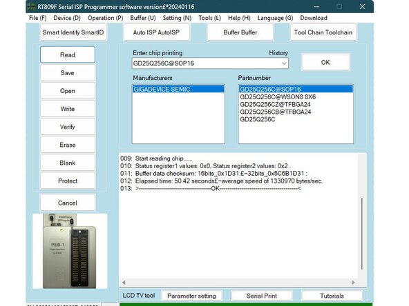 Dell latitude 7420 BIOS Admin Password Reset, Connect the programmer the PC: crwdns2935265:06crwdnd2935265:02crwdnd2935265:02crwdne2935265:0