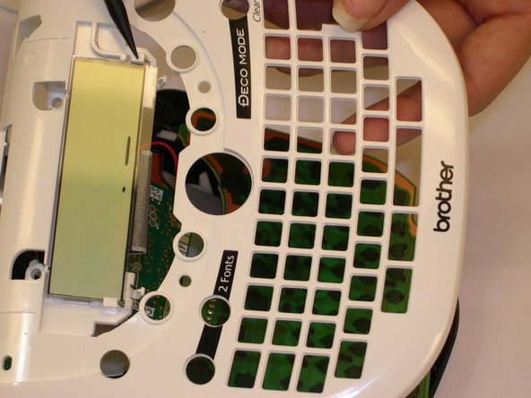 Brother PT-1290  Face Plate Replacement, Removing the LCD screen.: crwdns2935265:06crwdnd2935265:03crwdnd2935265:03crwdne2935265:0