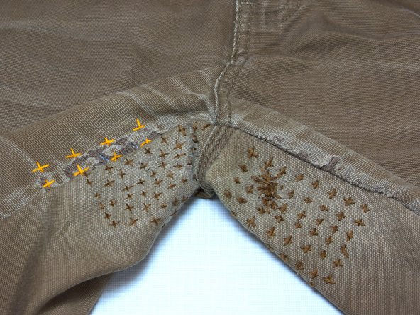 How to Mend and Reinforce Pants Crotch Using Sashiko Stitching: step 10, image 2 of 2