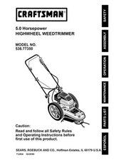 Craftsman Weed Whacker 536.773500 Help Learn How to Fix It Yourself