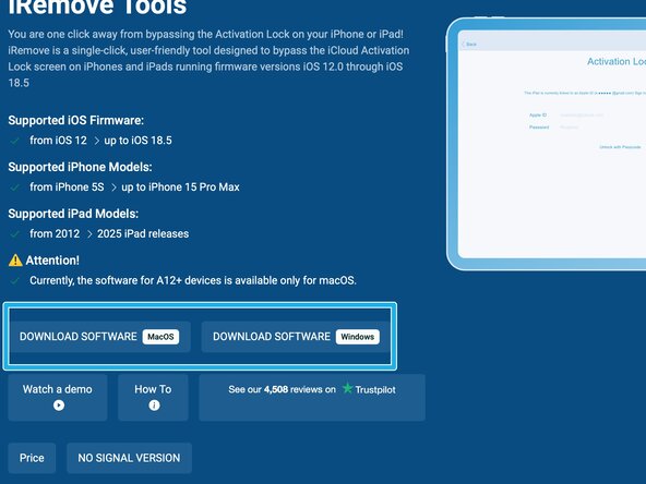 How to Bypass Activation Lock with iRemove Tools, Downloading the Program: step 3, image 1 of 1