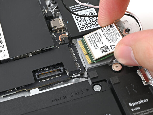 Framework Laptop 13 Pro Bottom Cover Upgrade Kit, Install the Wi-Fi module: step 55, image 1 of 2