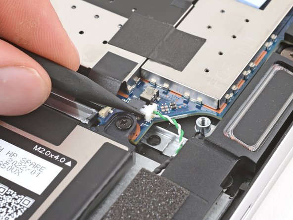 HP EliteBook 845 G9 Left Speaker Replacement, Disconnect the speaker: crwdns2935265:08crwdnd2935265:02crwdnd2935265:03crwdne2935265:0