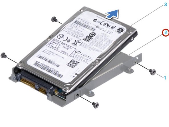 Dell Alienware M17x R2 Hard Drive Replacement, Sliding the Hard-Drive: step 5, image 2 of 2