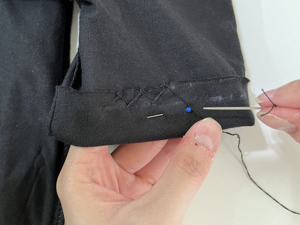 How to Shorten and Hem Sleeves on a Shirt by Hand: step 10, image 3 of 3