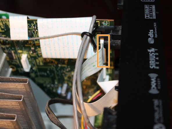 Volume Control Potentiometer Cleaning, iPod Direct only - Disconnect the front panel flex cables: crwdns2935265:08crwdnd2935265:02crwdnd2935265:03crwdne2935265:0