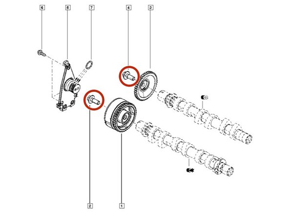 H4D: Culasse et haut moteur, Déphaseur d'arbres à cames: étape 10, image 1 de 1