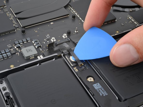 MacBook Pro 14" Late 2023 (M3) USB-C Ports Replacement, Separate the battery data cable adhesive: crwdns2935265:018crwdnd2935265:03crwdnd2935265:03crwdne2935265:0