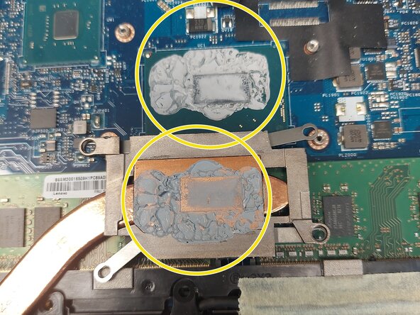 Dell Latitude 5491 Thermal Paste Replacement, Changing the thermal paste: step 2, image 1 of 3