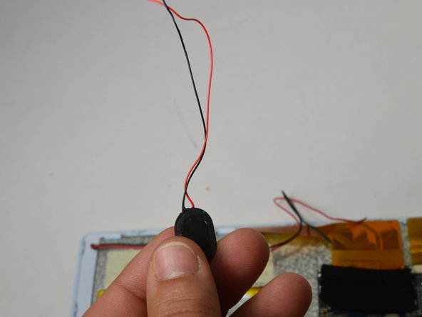 Chromo Inc. T2 Internal Speaker Replacement, Desoldering the Wires and Removing the Speaker: crwdns2935265:04crwdnd2935265:03crwdnd2935265:03crwdne2935265:0