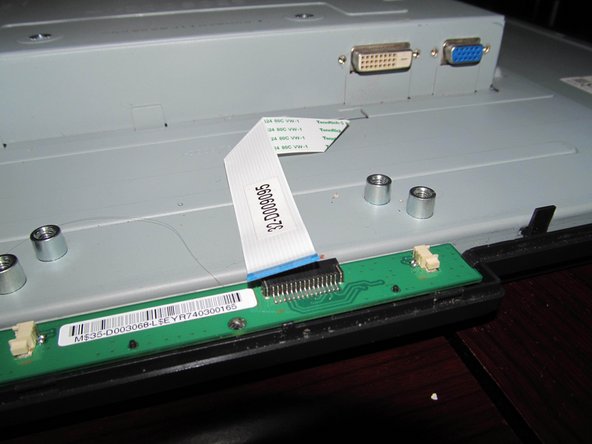 Acer AL2216W Capacitor Replacement, Disconnect the button board: crwdns2935265:010crwdnd2935265:02crwdnd2935265:02crwdne2935265:0