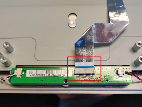 Acer AL1717 PSU Capacitors Replacement, Loosen and unplug ribbon cable: crwdns2935265:05crwdnd2935265:03crwdnd2935265:03crwdne2935265:0