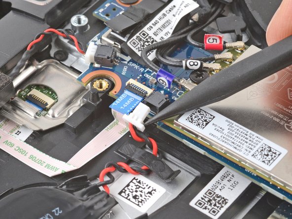 HP EliteBook 845 G9 RTC Battery Replacement, Disconnect the RTC battery: crwdns2935265:010crwdnd2935265:03crwdnd2935265:03crwdne2935265:0