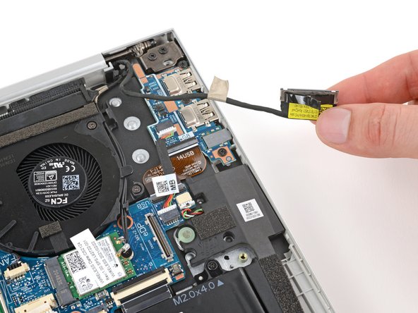 HP EliteBook 845 G8 Fan Replacement, De‑route the fan cables: crwdns2935265:011crwdnd2935265:02crwdnd2935265:03crwdne2935265:0