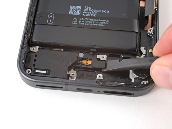 Google Pixel 9a Loudspeaker Replacement, Remove the loudspeaker: step 27, image 2 of 3