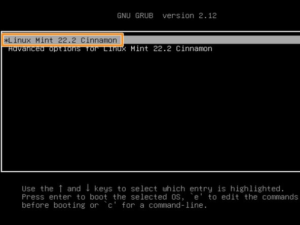 How to Install Linux Mint on a Windows PC, Boot into the new operating system: шаг 11, изображение 3 из 3