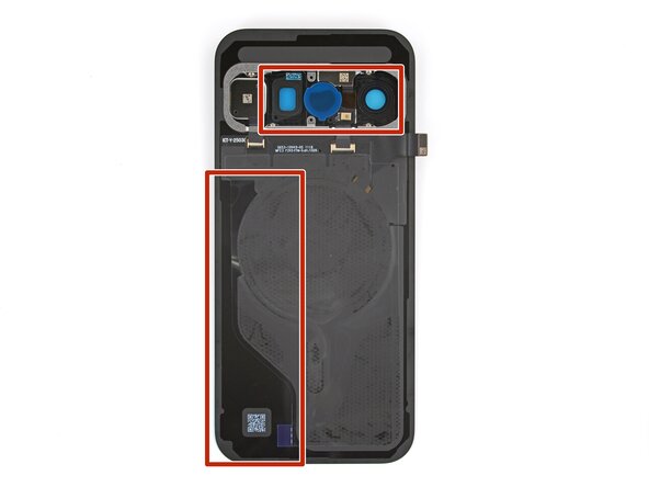 Google Pixel 10 Vibration Motor Replacement, Remove any liners from the back glass: 47 단계, 이미지 2개 중 1개