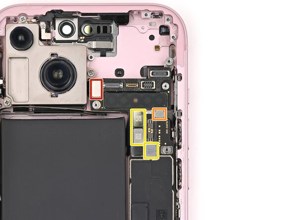 iPhone 15 Logic Board Replacement, Connect the press connectors: 手順 63、 3の画像 2