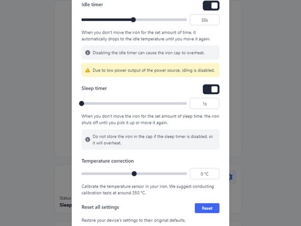 How to Use the FixHub Web Console, Adjust the sleep timer: crwdns2935265:09crwdnd2935265:02crwdnd2935265:02crwdne2935265:0