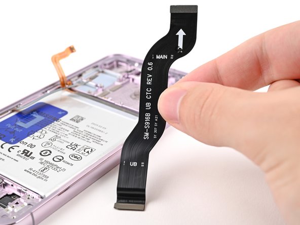 Samsung Galaxy S23 Plus Screen and Battery Assembly Replacement, Remove the display cable: crwdns2935265:040crwdnd2935265:03crwdnd2935265:03crwdne2935265:0