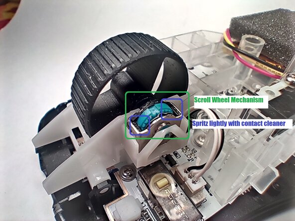 Roccat Kone Pro Air - Scroll Mechanism Cleaning, Clean the scroll mechanism: crwdns2935265:04crwdnd2935265:01crwdnd2935265:03crwdne2935265:0
