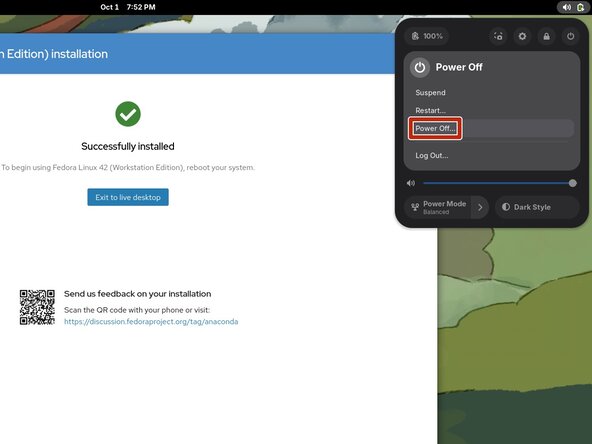 How to Install Linux on a Windows PC, Boot into the new operating system: crwdns2935265:09crwdnd2935265:01crwdnd2935265:03crwdne2935265:0