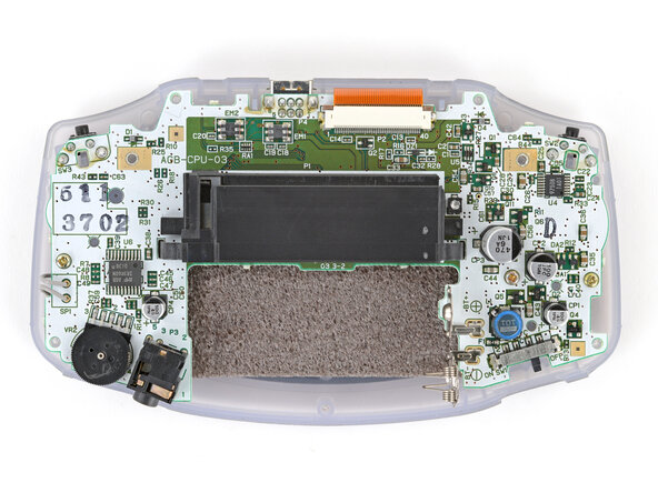 Game Boy Advance LCD Screen Replacement, Remove the motherboard screws: crwdns2935265:09crwdnd2935265:02crwdnd2935265:02crwdne2935265:0