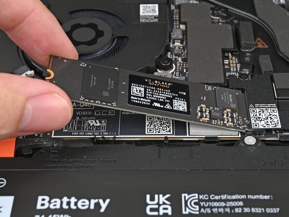 Framework Laptop 13 Pro DIY Edition Quick Start Guide, Install the SSD: step 12, image 2 of 2