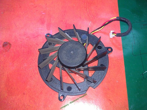 Remove these 3 screws to take the fan out of housing