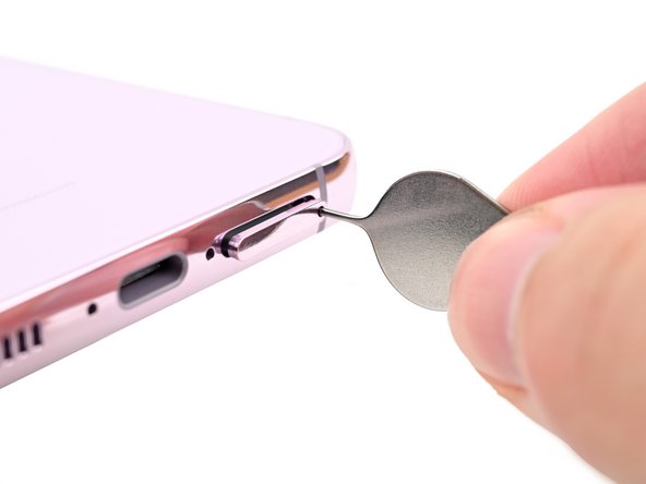 Samsung Galaxy S23 Plus Screen and Battery Assembly Replacement, Remove the SIM card tray: crwdns2935265:02crwdnd2935265:02crwdnd2935265:03crwdne2935265:0