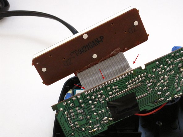 GE 7-4836B Alarm Clock AM-FM Radio LCD Panel Replacement, LCD Connection to PCB: crwdns2935265:010crwdnd2935265:02crwdnd2935265:02crwdne2935265:0