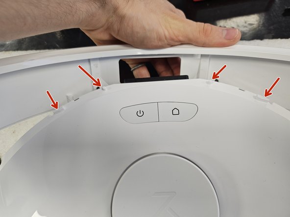 Roborock Q Revo: Laser Distance Sensor Replacement, Remove the bumper.: crwdns2935265:06crwdnd2935265:02crwdnd2935265:02crwdne2935265:0