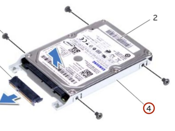 Dell Alienware M17x R4 Hard Drive Replacement, Lifting the Hard-Drive: step 5, image 2 of 2