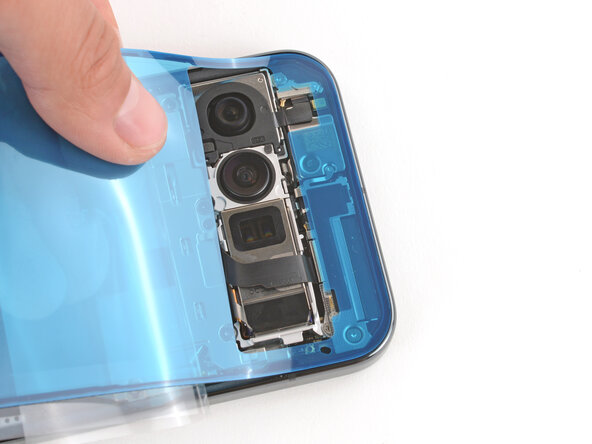 Google Pixel 10 Pro XL USB‑C Board Replacement, Install the back glass adhesive: 42 단계, 이미지 3개 중 2개