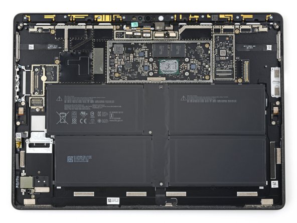 Microsoft Surface Pro X Volume Button Cable Replacement, Motherboard shield information: passo 97, immagine 2 di 2